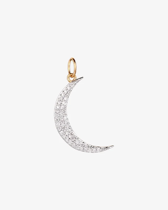 Pavé Moon Pendant Charm