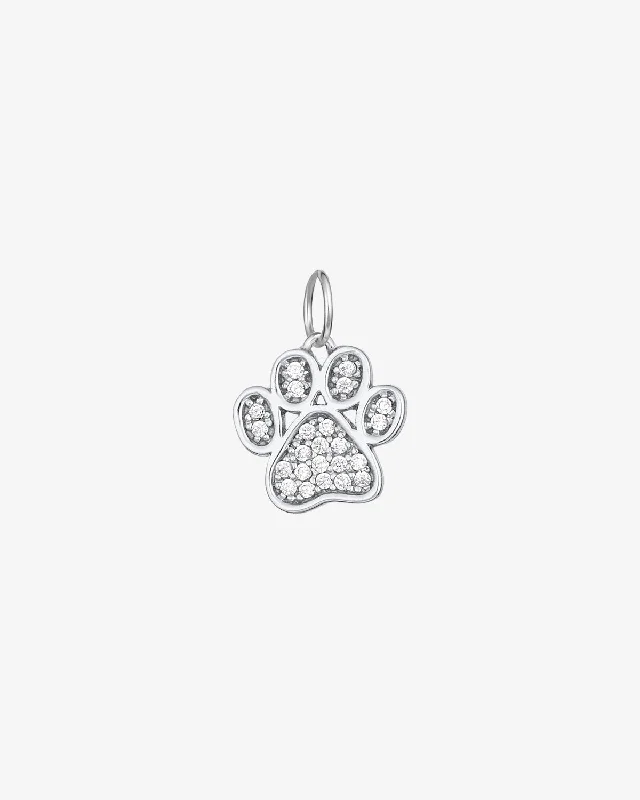 Paw Pavé Pendant Charm