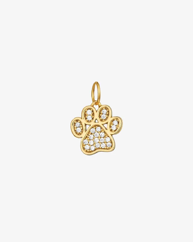 Paw Pavé Pendant Charm