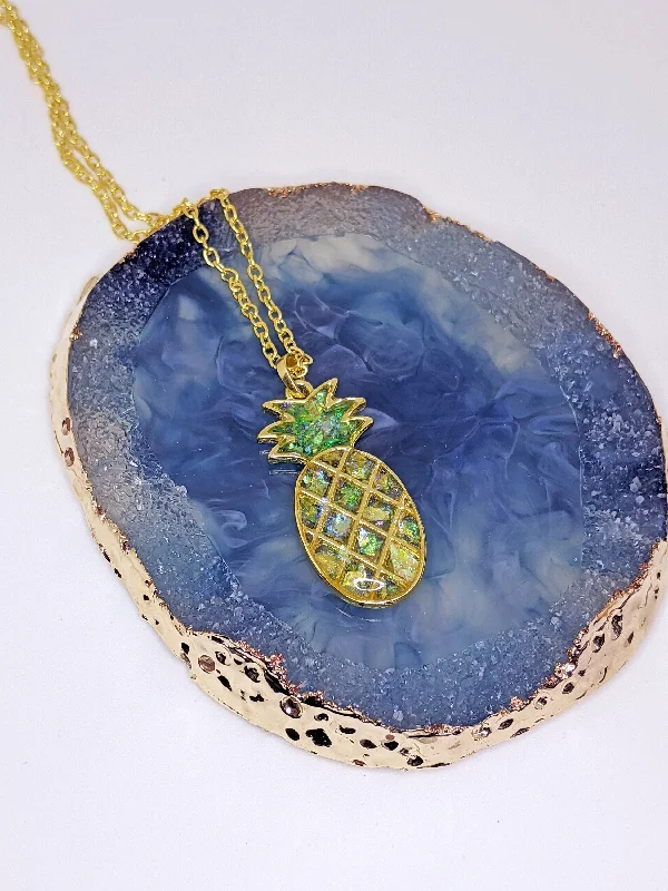 Pineapple Kaleidoscope Resin Pendant