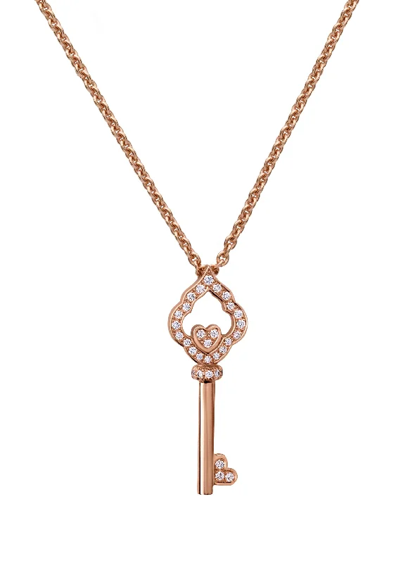 The Key - Rose Gold and Diamond Pendant