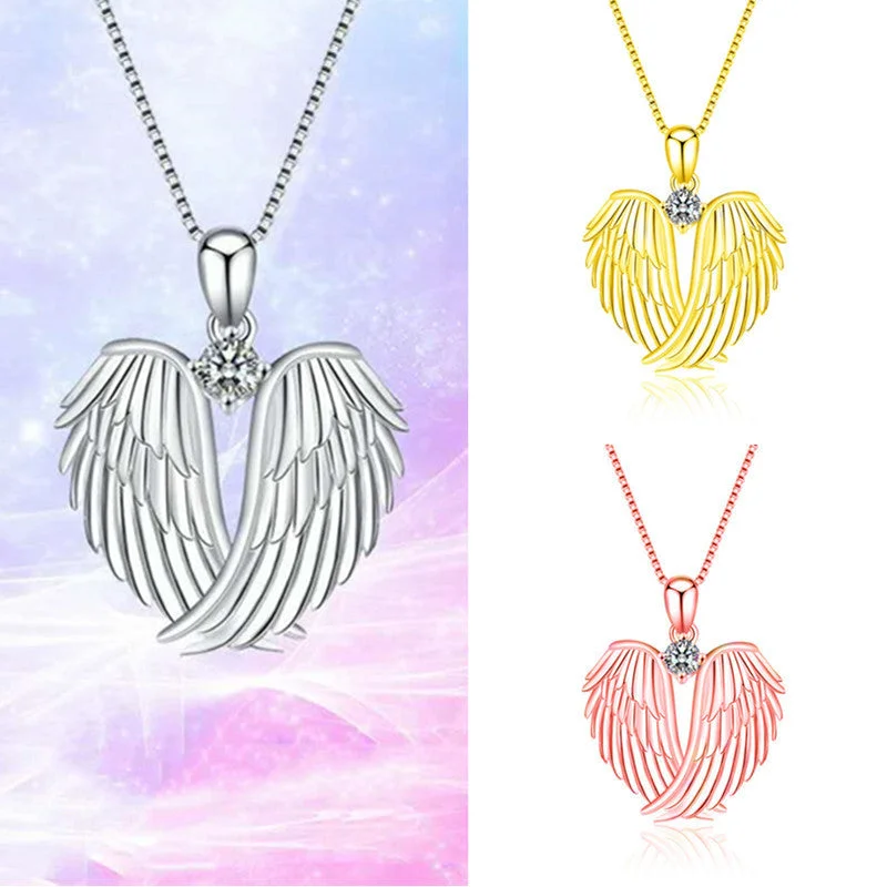 Wholesale Angel Wings Diamond Necklace