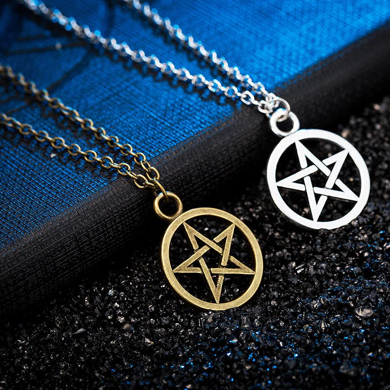 Wholesale Pentagram Sun Alloy Necklaces