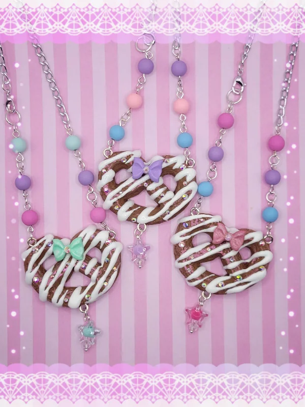 Yummy Icing Pretzel Necklace