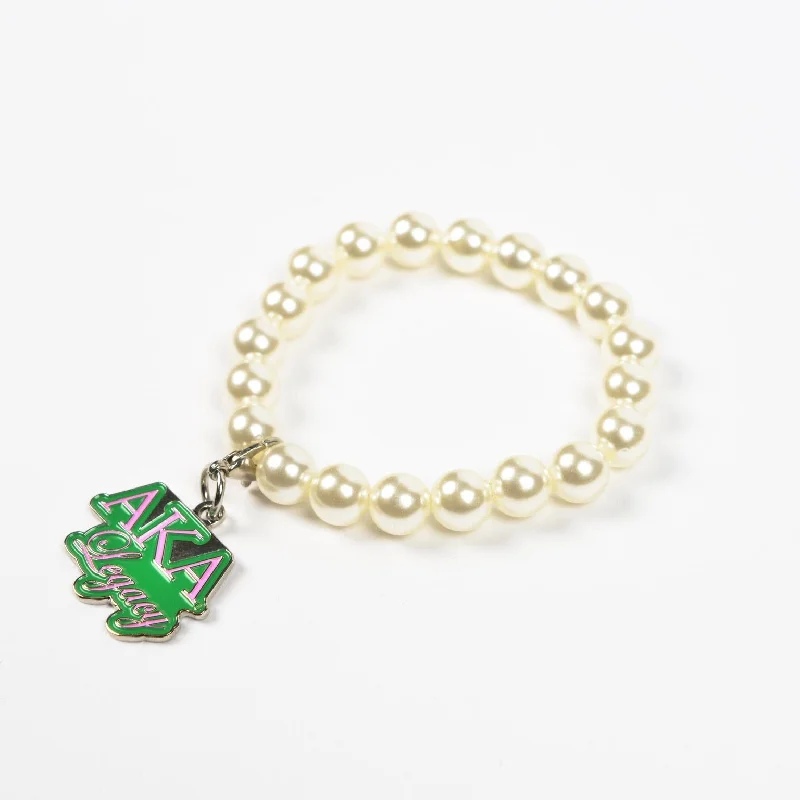 AKA Pearl Bracelet with AKA Legacy Charm