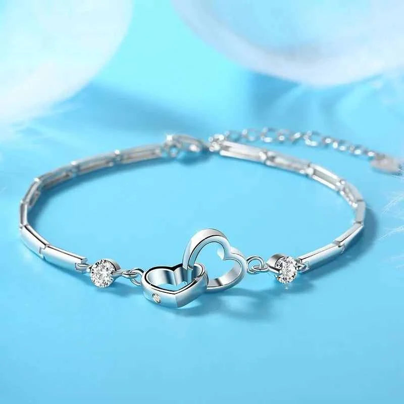 Double Heart Bracelet