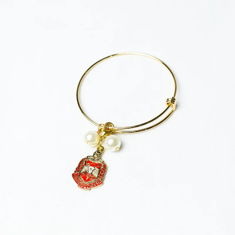 Gold Wire Bracelet with ΔΣΘ Shield