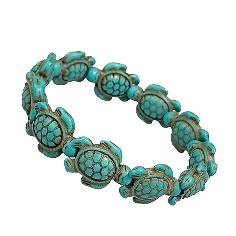 Handmade Turquoise Hawaiian Sea Turtles Bracelet