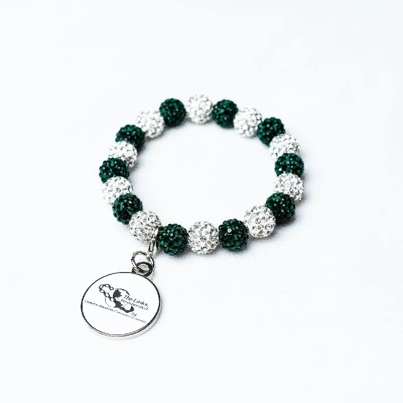 Links, Inc. Bling Bracelet with Links Logo Charm