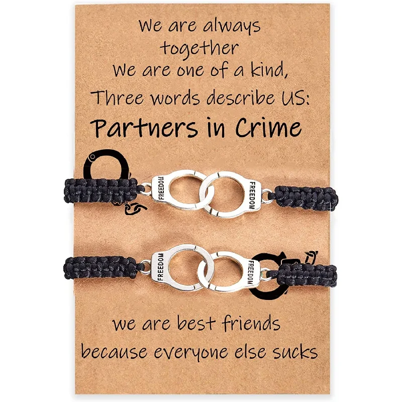 Partner in Crime Handcuff Friendship Bracelets