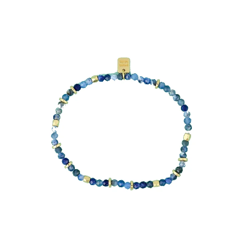 Pura Vida Surfrider Foundation Sea Stone Stretch Bracelet - Gold