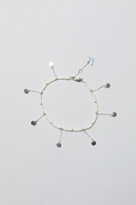 Selina Bracelet - OFF WHITE/SILVER