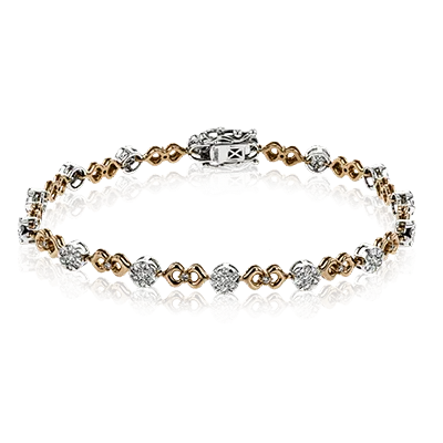 SIMON G 18K GOLD WHITE LB2197 BRACELET