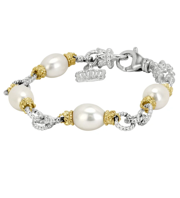 Vahan Pearl Station Link Bracelet