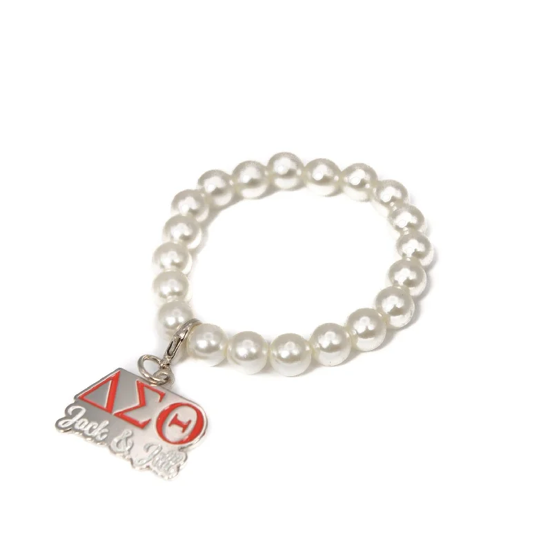 Pearl Bracelet with ΔΣΘ & Jack and Jill Charm