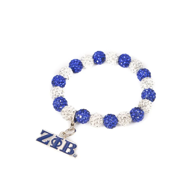 ΖΦΒ Bling Bracelet with ΖΦΒ Charm